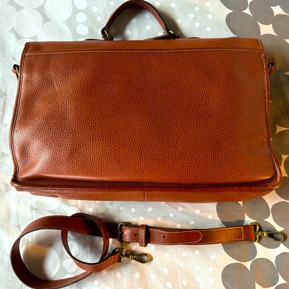 Vintage 80s COACH Metropolitan Briefcase British Tan Pebbled Leather Clean. EUC - Picture 2 of 6